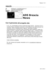 Progetto AdS Brescia 26.11.2012
